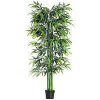 KÜNSTLICHE Pflanzen, PE, Zement, Grün - Grün, Kunststoff (180cm) - Outsunny