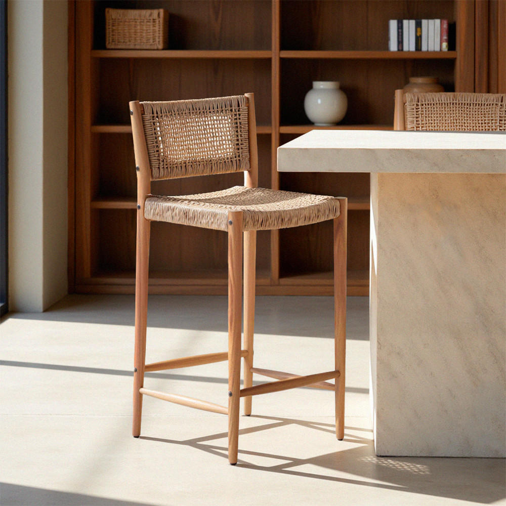 BARHOCKER - Klares Holz - 2er-Set - Eschefarben, Holz (42/92/48cm) - Drawer