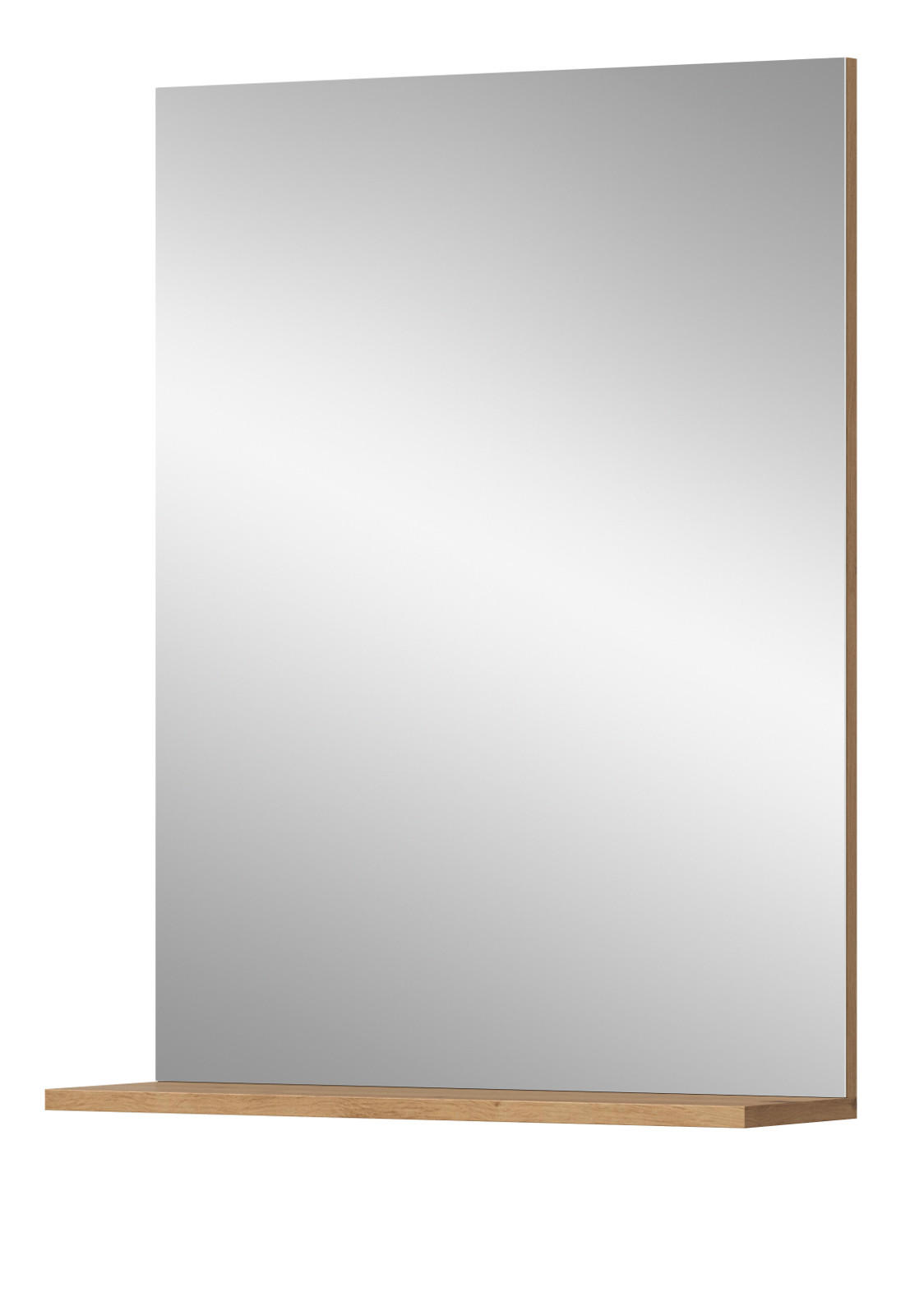 SPIEGEL Eiche Artisan 60 x 79 cm, Wandspiegel mit Ablage - Eiche Artisan, Glas/Holzwerkstoff (60/79/18cm) - Inn.Furn