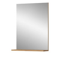 SPIEGEL Eiche Artisan 60 x 79 cm, Wandspiegel mit Ablage - Eiche Artisan, Glas/Holzwerkstoff (60/79/18cm) - Inn.Furn