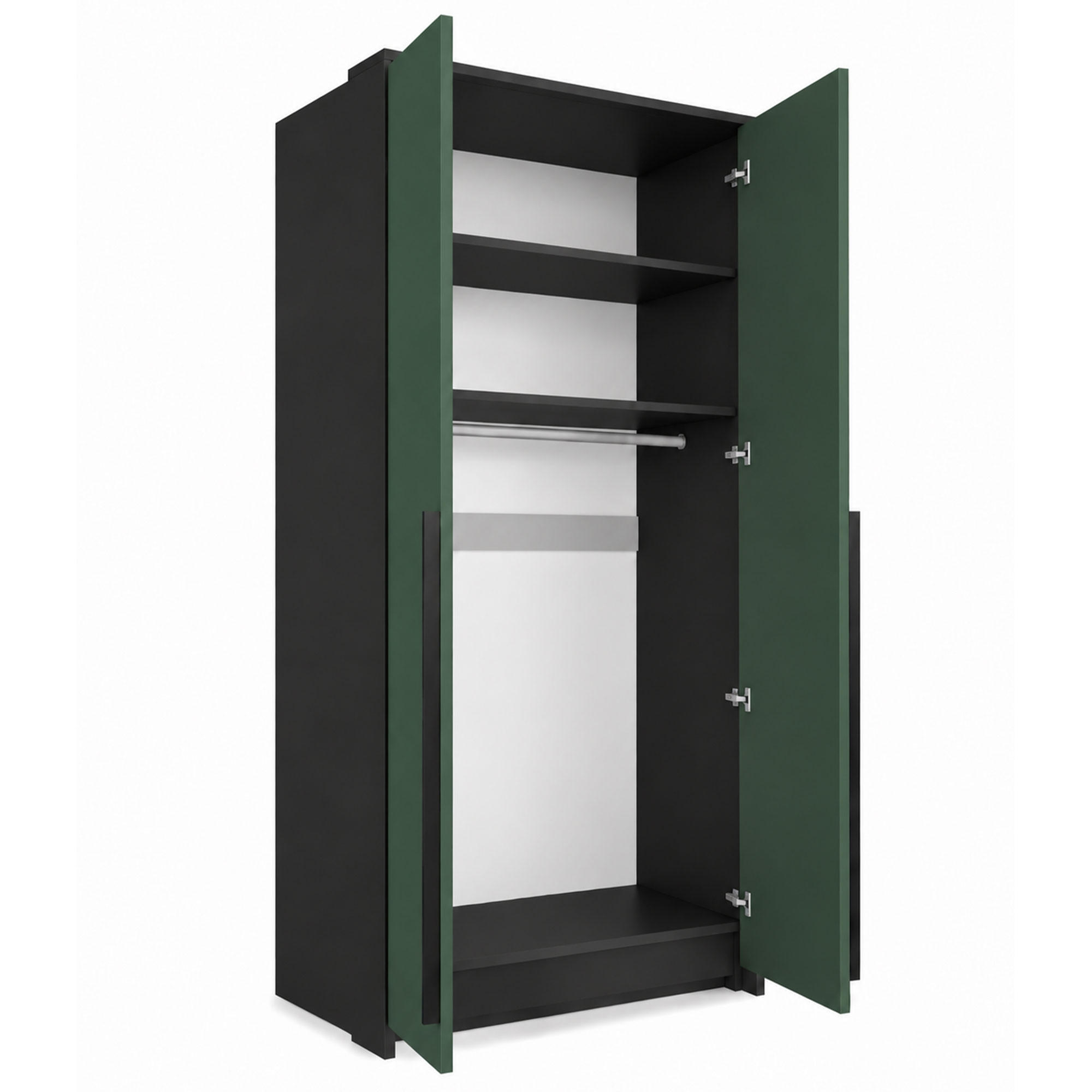 Beautysofa Drehtürenschrank Dunkelgrün 105x217x65 cm