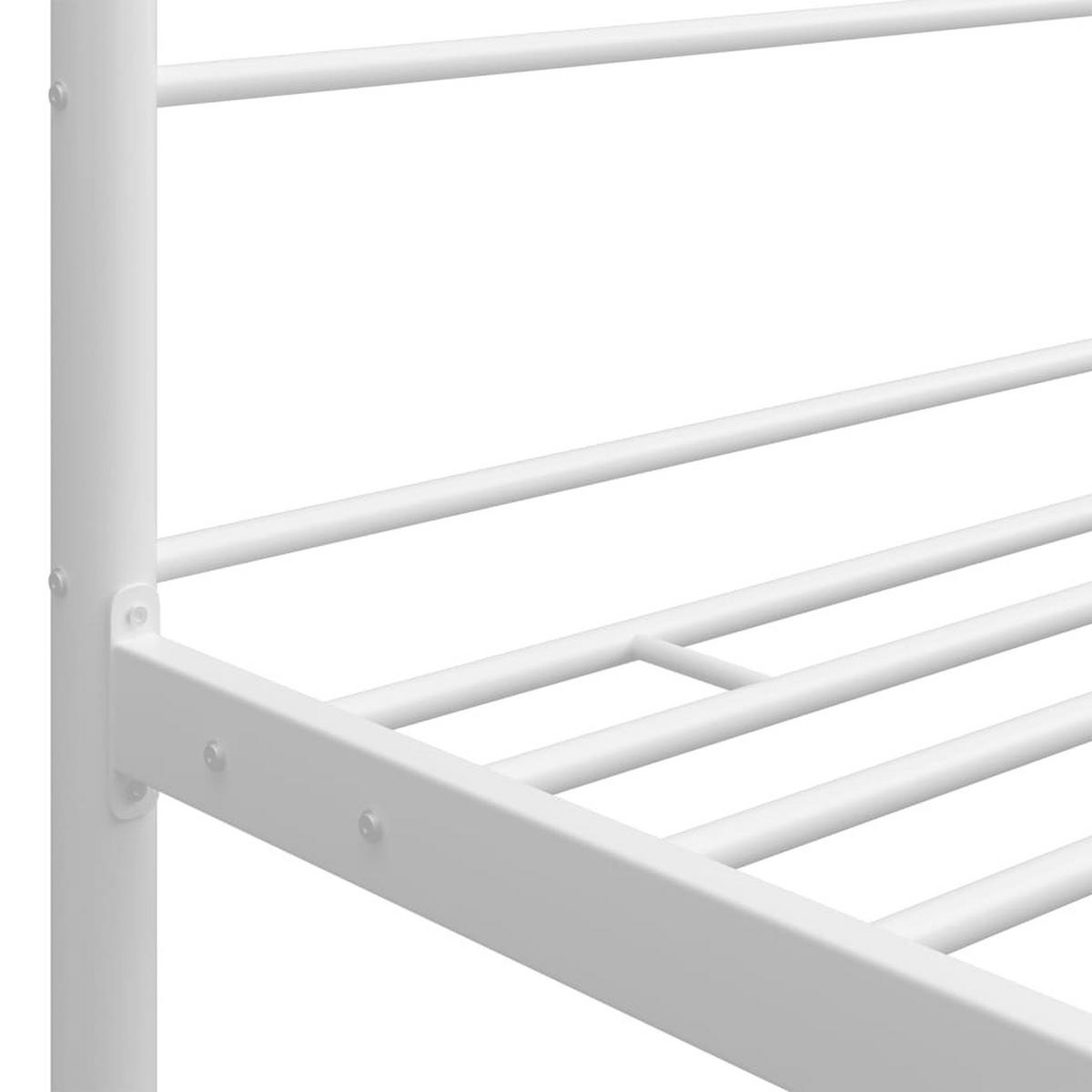 HIMMELBETT Weiss Metall 140/200 Cm - Weiß, Metall (140/200cm) - vidaXL