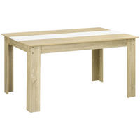 ESSTISCH Naturfarben und Weiß Holzoptik 140/90/75 cm - Eichefarben, Holz (89.5/140/75cm) - PANGIVO