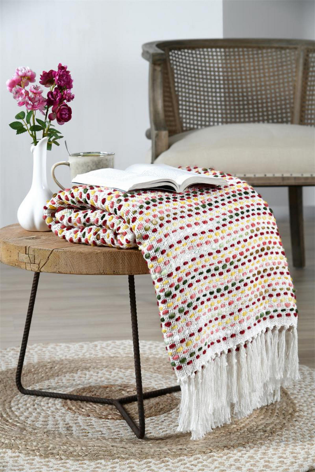 BAUMWOLLEDECKE Archy 125/150 cm - Multicolor, Naturmaterialien (150/125cm)