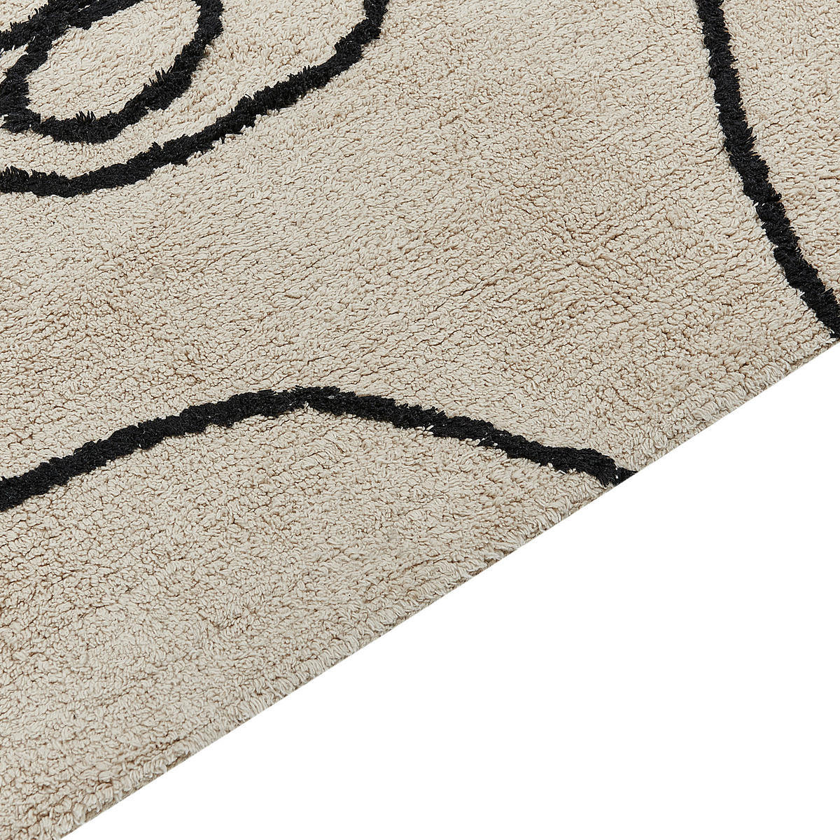 KURZFLOR-TEPPICH Nuru 200/140 cm - Beige, Textil (140/200cm) - Beliani