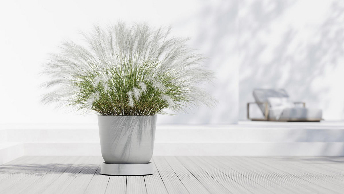 BLUMENTOPFUNTERSETZER Oslo 50/50/10,5 cm Hellgrau - Hellgrau, Kunststoff (50/10.5cm) - Ecopots