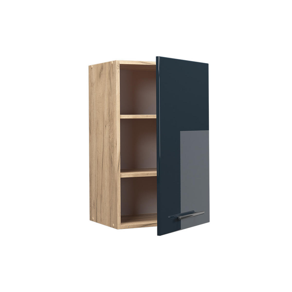 HÄNGESCHRANK Fame-Line Dunkelblau Hochglanz 45 cm - Honigeiche/Eiche Wotan, Holzwerkstoff (45/72/34.1cm) - Vicco