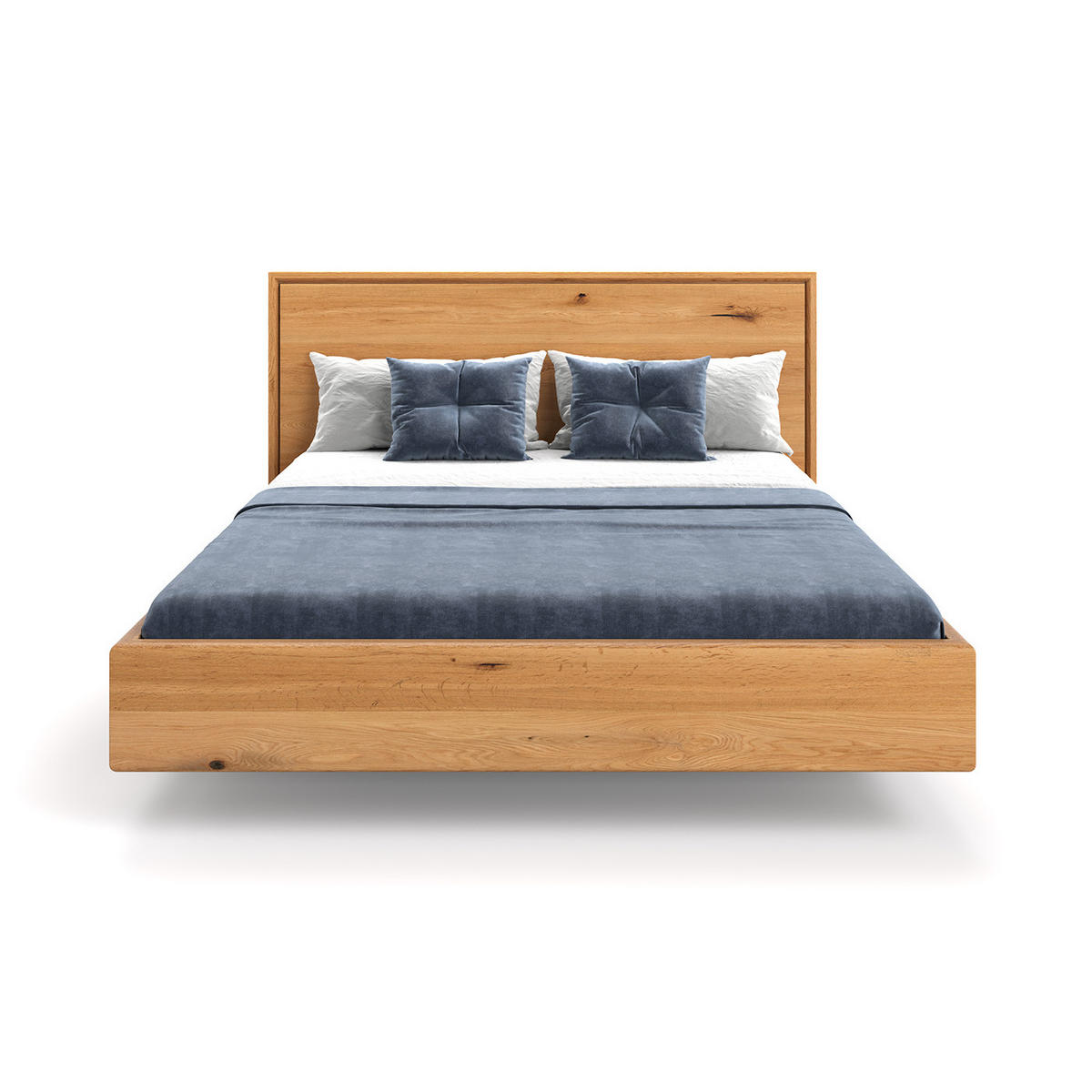 MASSIVHOLZBETT schwebend Valor aus Eiche 200x200 cm - Eichefarben/Naturfarben, Holz (200/200cm) - Danzz