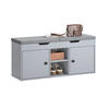 SCHUHBANK Grau - Grau, Holzwerkstoff (100/48/34cm) - SoBuy