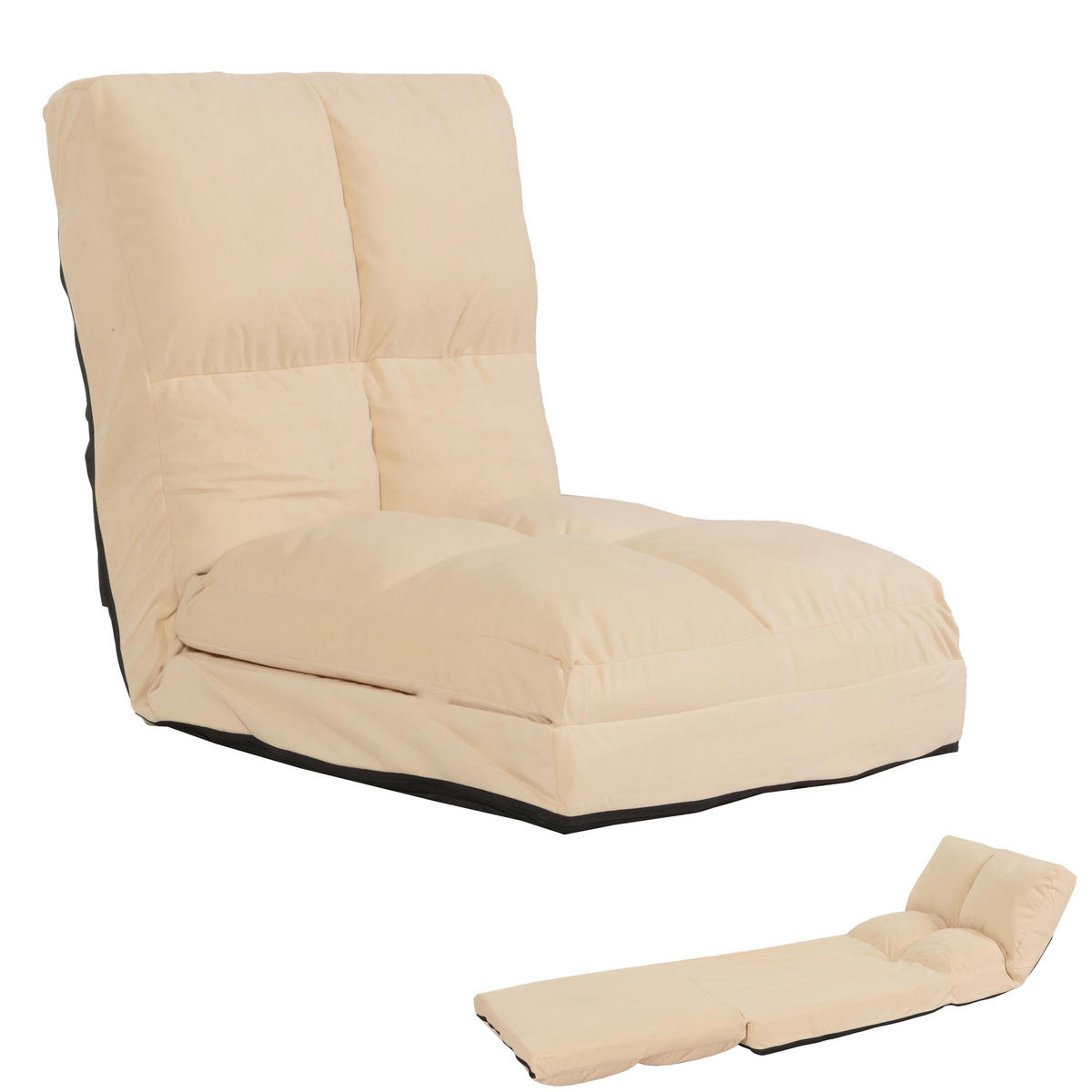 BODENSESSEL Beige - Beige, Textil (54/58/63cm) - MCW