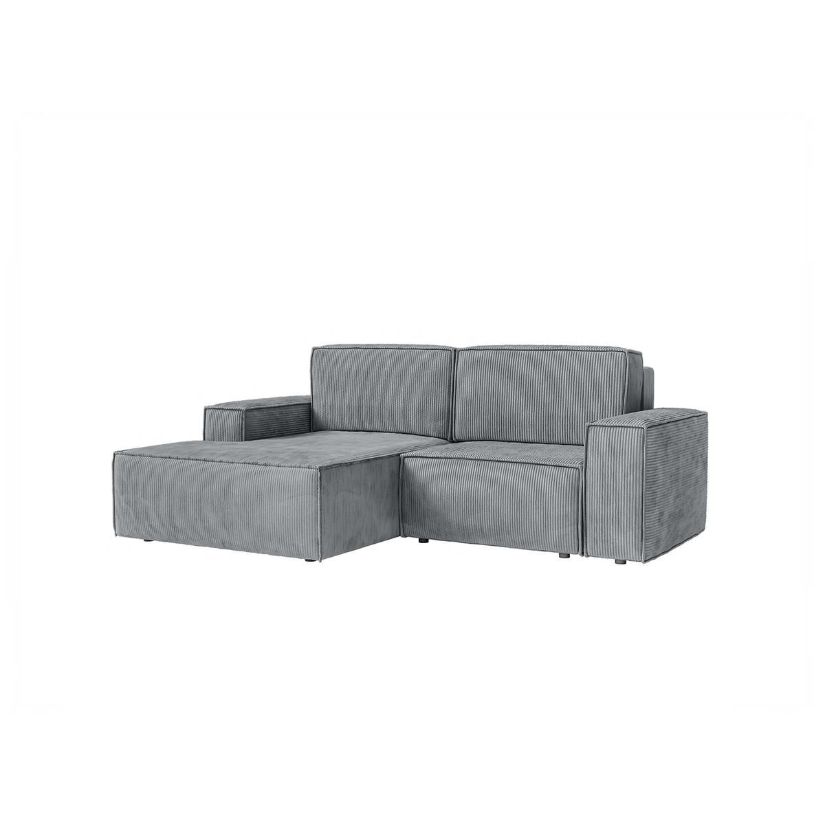 ECKSOFA KOKKO MINI mit Schlaffunktion, Grau - Grau, Textil (240/167cm) - Fedve