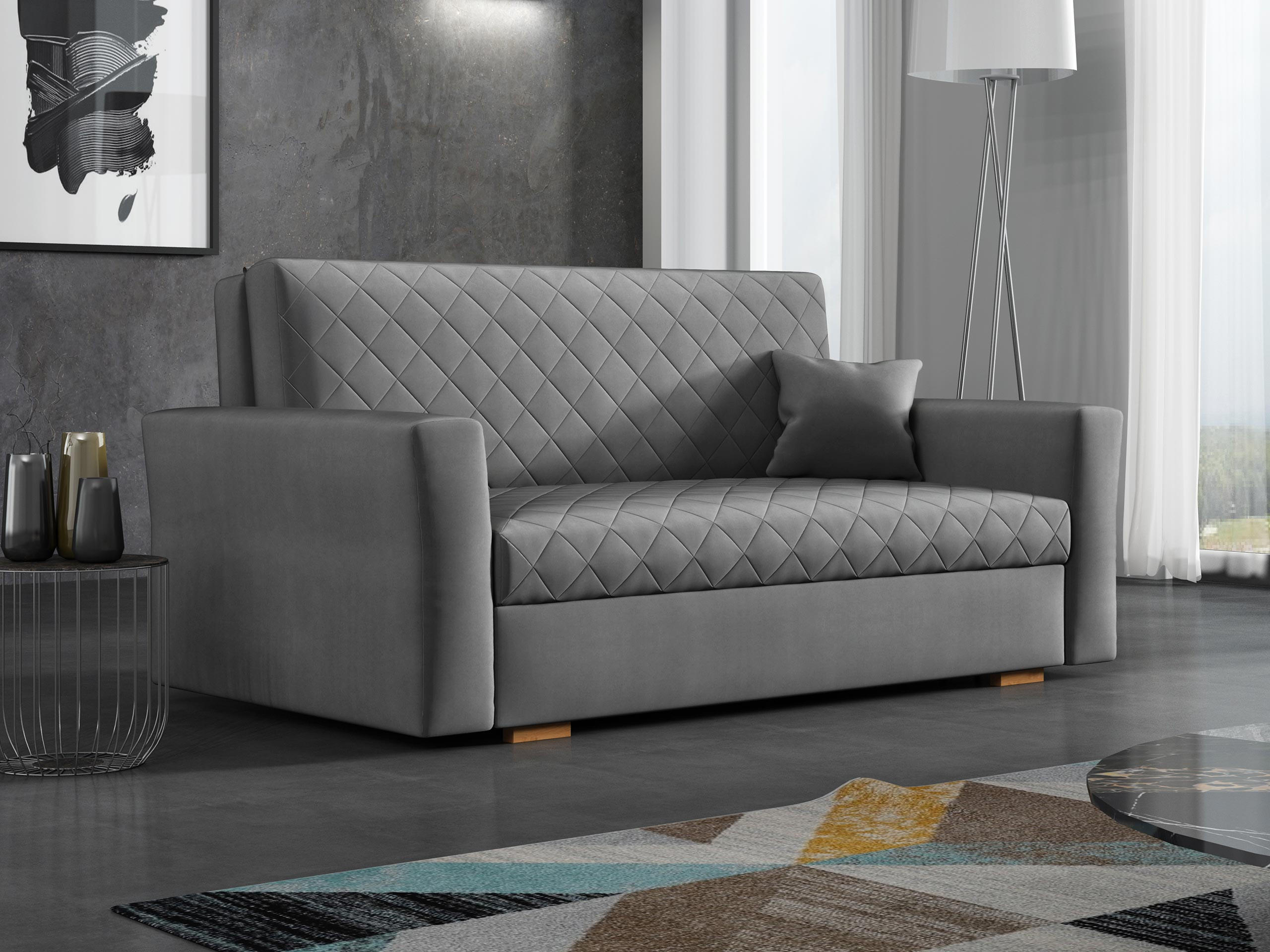 SCHLAFSOFA Viva Caro III - Greige/Braun, Holz/Textil (160/85/98cm) - MIRJAN24