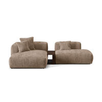 ECKSOFA modular links Martina aus Cord eichel 2 Sitzplätze - Rotbraun, Textil (176/285cm) - Micadoni