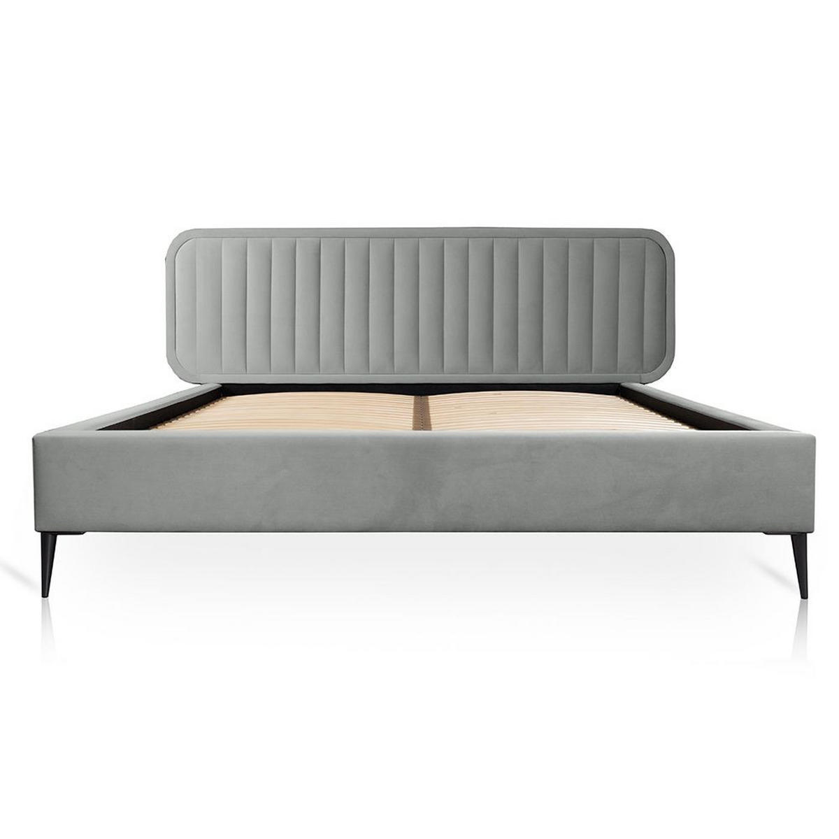 POLSTERBETT Miami In Riviera - Grau, Holzwerkstoff/Textil (180/200cm) - Fun Möbel