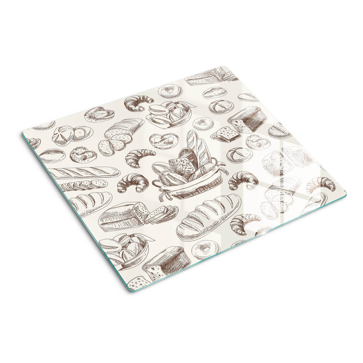 GLASPLATTE 60x52 cm Brot - Beige, Glas (60/0.4/52cm) - TULUP