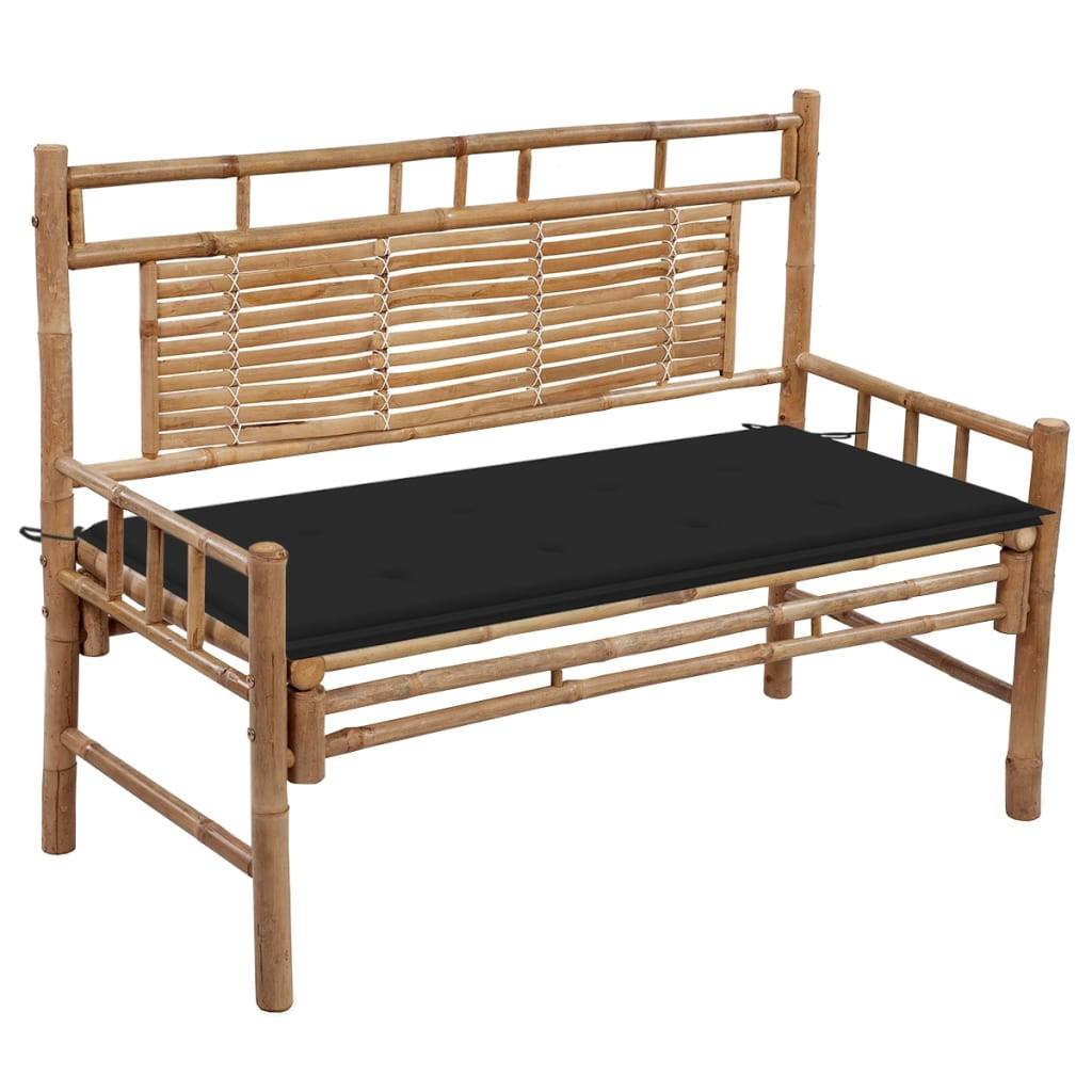 furnicato Gartenbank Schwarz 55x90x120 cm