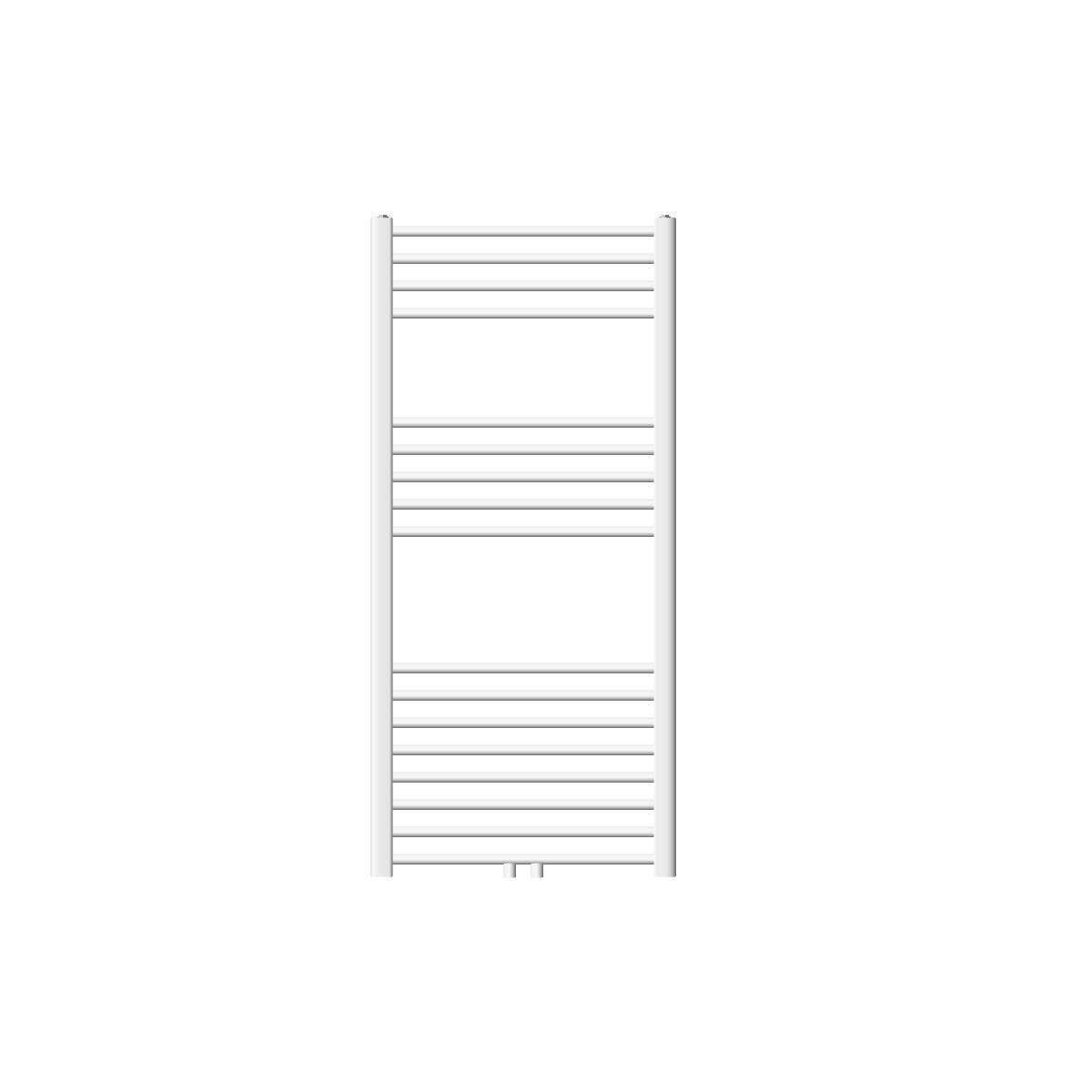 BADHEIZKÖRPER Sahara 600x1200 mm Weiß gerade mit Mittelanschluss - Weiß, Metall (60/120/3cm) - LuxeBath