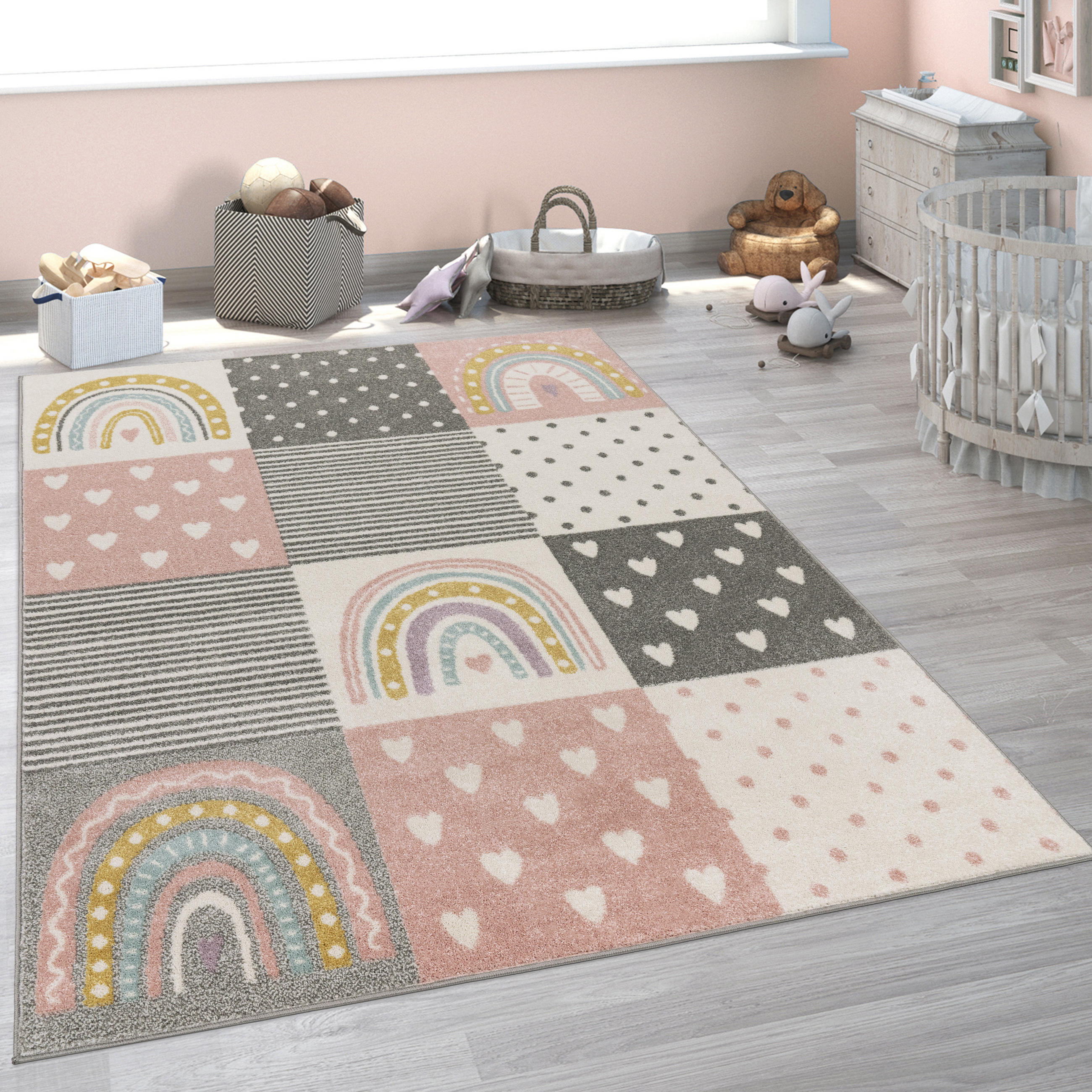 KINDERTEPPICH 80/150 cm Nino 890 - Pink, Textil (80/150cm) - Paco Home