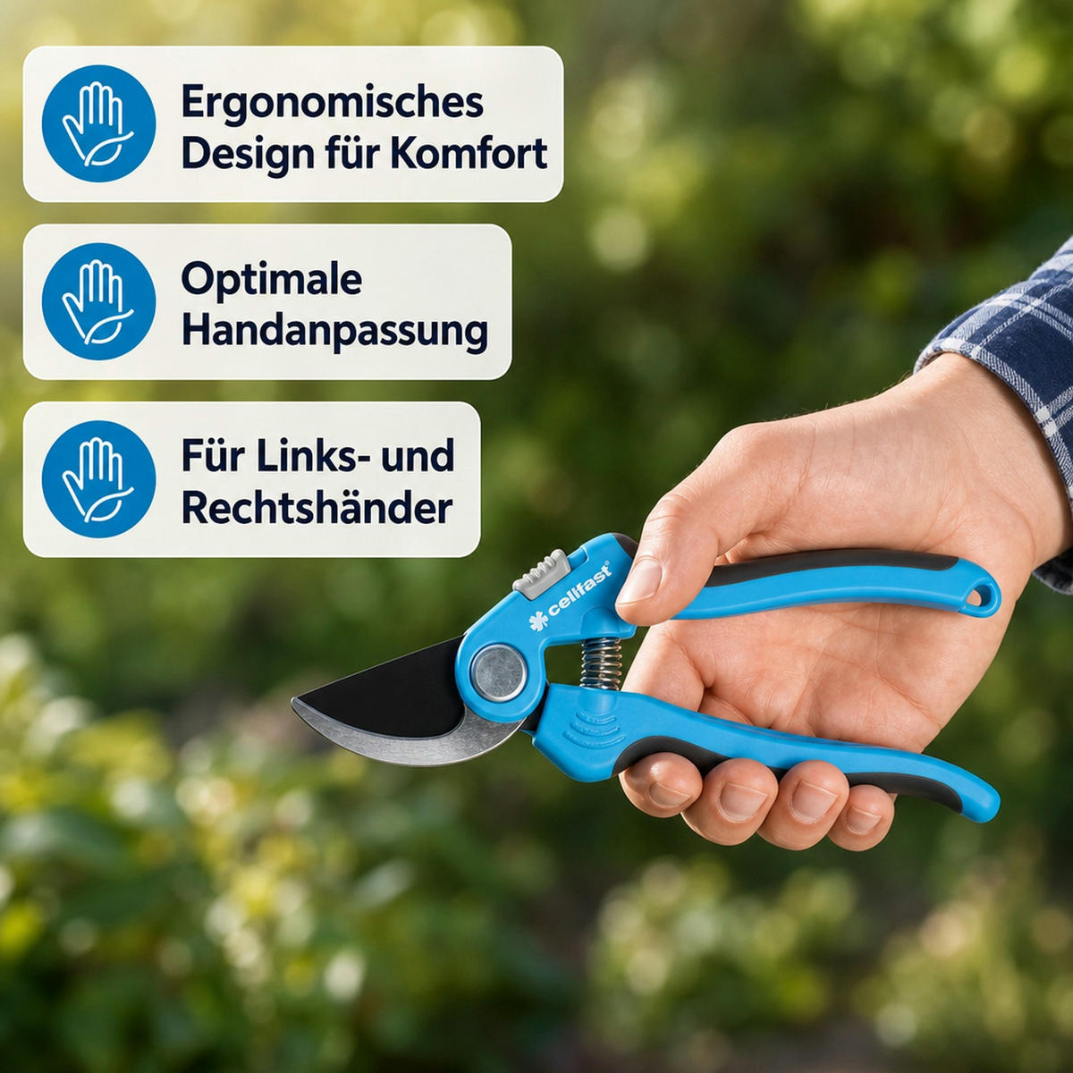 GARTENSCHERE - Blau, Metall (20/10/20cm) - BONI-SHOP