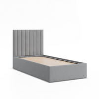 POLSTERBETT MIT KOPFTEIL 90x200 mit Bettkasten POLLA, Grau - Hellgrau, Textil (90/200cm) - Mebligo