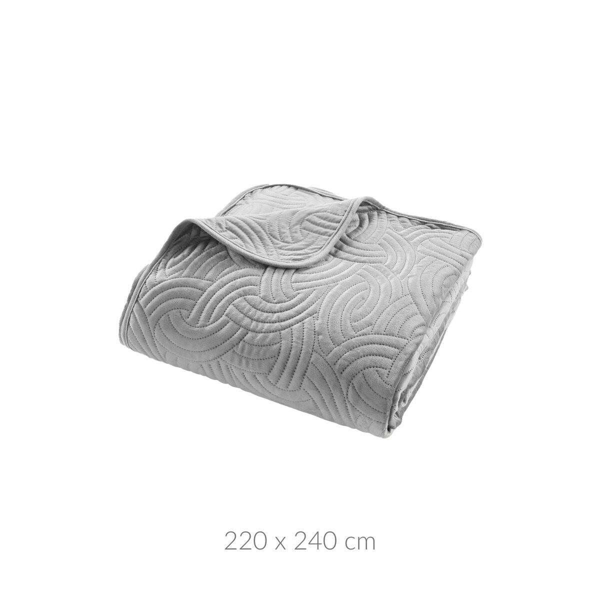BETTÜBERWURF mit 2 Kissenbezügen 220/240 cm - Grau, Textil (240/220cm) - Douceur d´intérieur