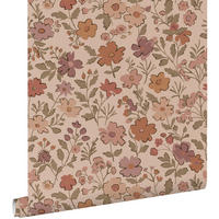TAPETE Blumen 53 cm x 10.05 m - Pink, Papier (53/0.1cm) - ESTAhome