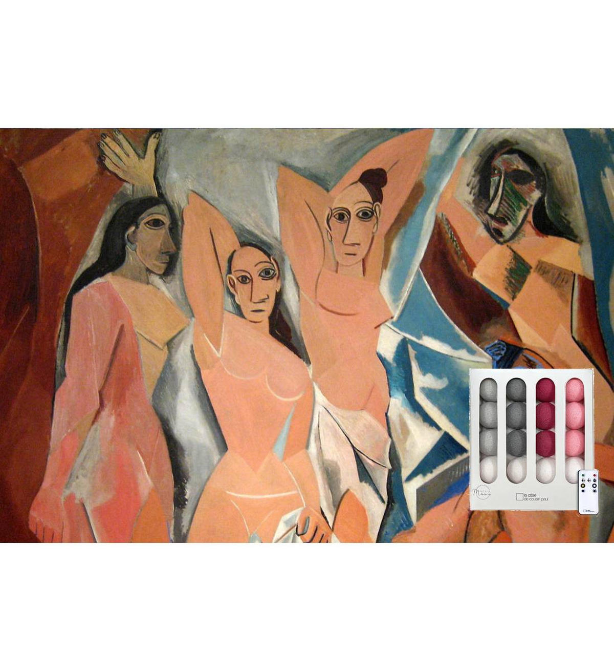 LICHTERKETTE LED Boxen - Les Demoiselles- Rose - Weiß, Textil (165cm) - La case du cousin paul