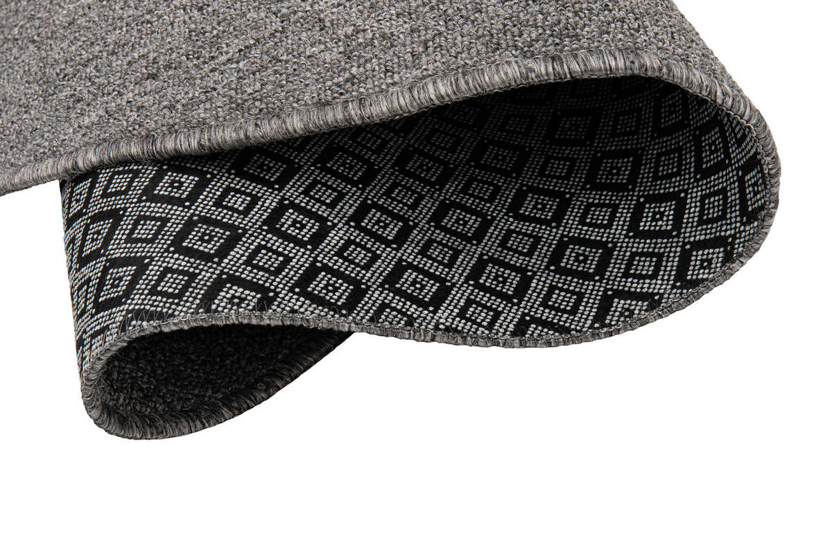 TEPPICH NIZZA Grau, rund 120/120 cm - Grau, Textil (120/120cm) - Tapiso