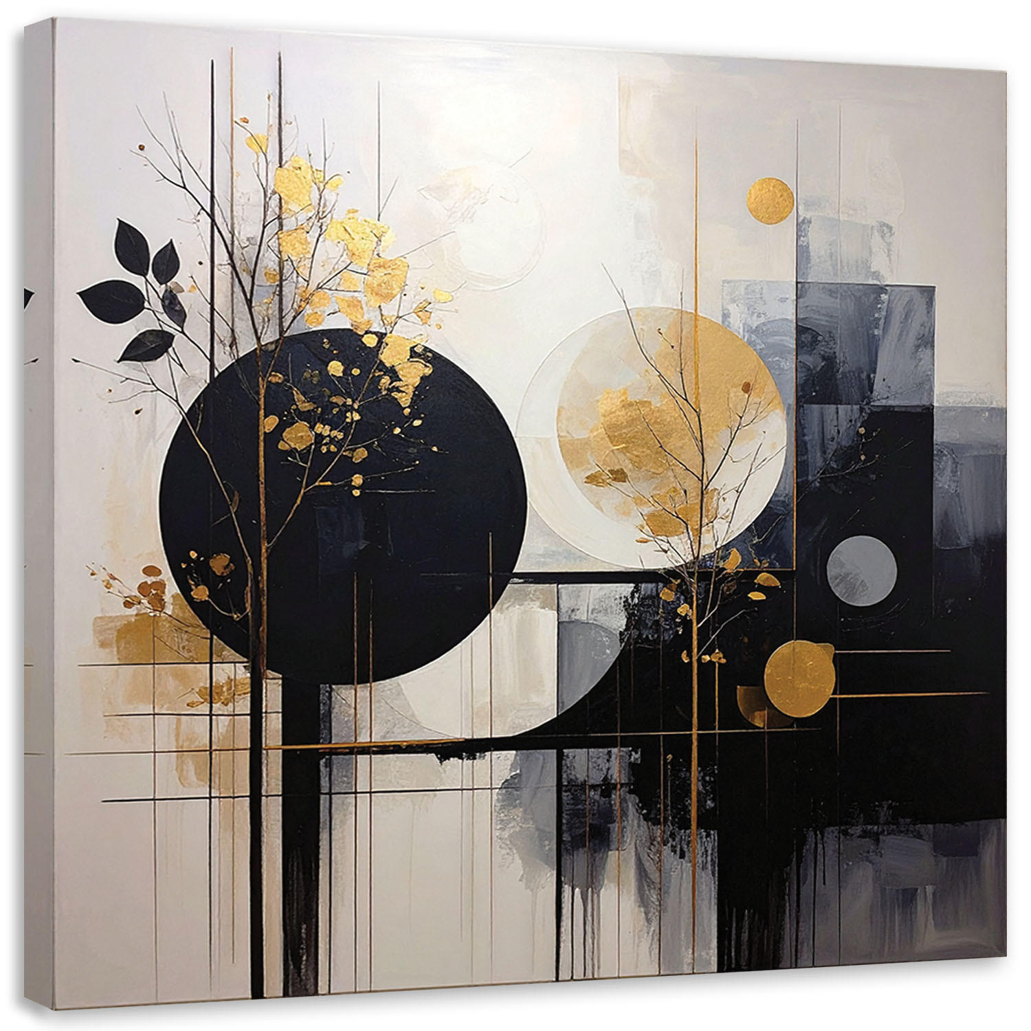 Feeby Bild Schwarz 50x50 cm