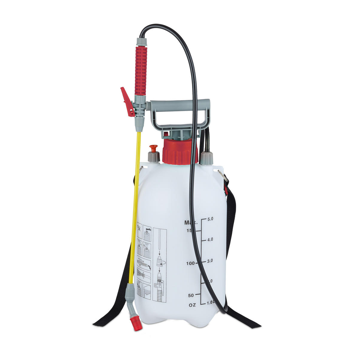 DRUCKSPRÜHER - Weiß, Kunststoff (65/45/17.5cm) - Relaxdays