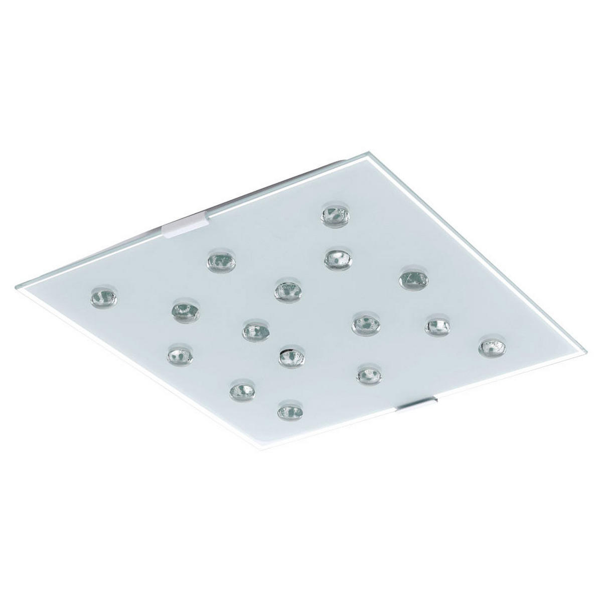 LED DECKENLEUCHTE Stahl Weiß - Weiß, Glas (29/29/7.5cm)