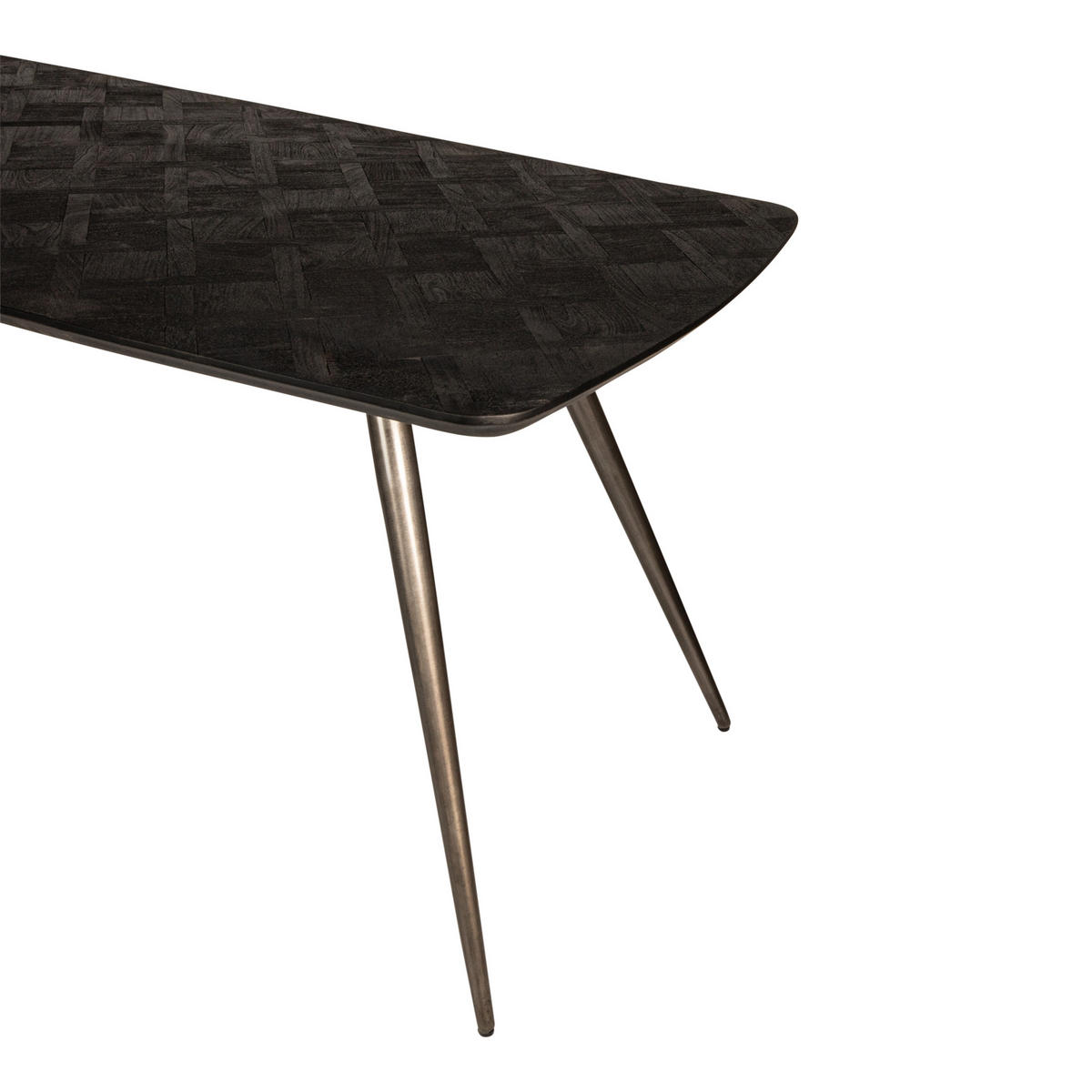 ESSTISCH Fieron Schwarz 240/100/77cm - Schwarz, Holz (240/100/77cm) - PTMD Collection
