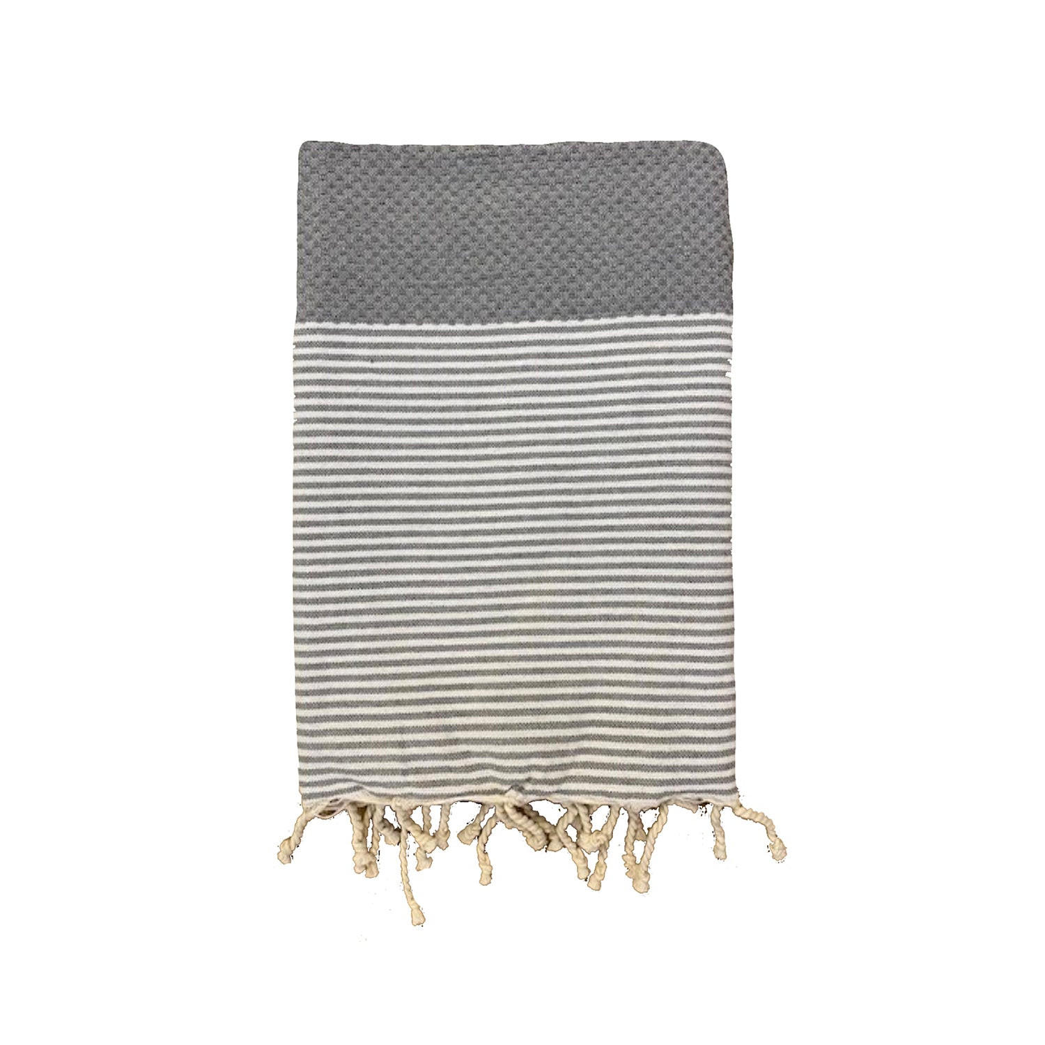 HAMAMTUCH Mikanda Grau 100x200 190g/m² - Grau, Textil (100/200cm) - LE COMPTOIR DE LA PLAGE