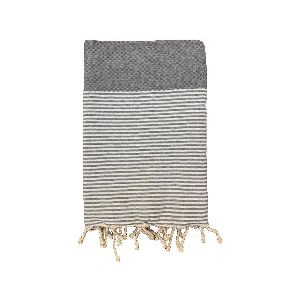 HAMAMTUCH Mikanda Grau 100x200 190g/m² - Grau, Textil (100/200cm) - LE COMPTOIR DE LA PLAGE