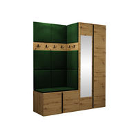 MOBILIER PENTRU HOL Orion XII - verde/stejar Artisan, material plastic/compozit lemnos (158/186/46cm) - MIRJAN24