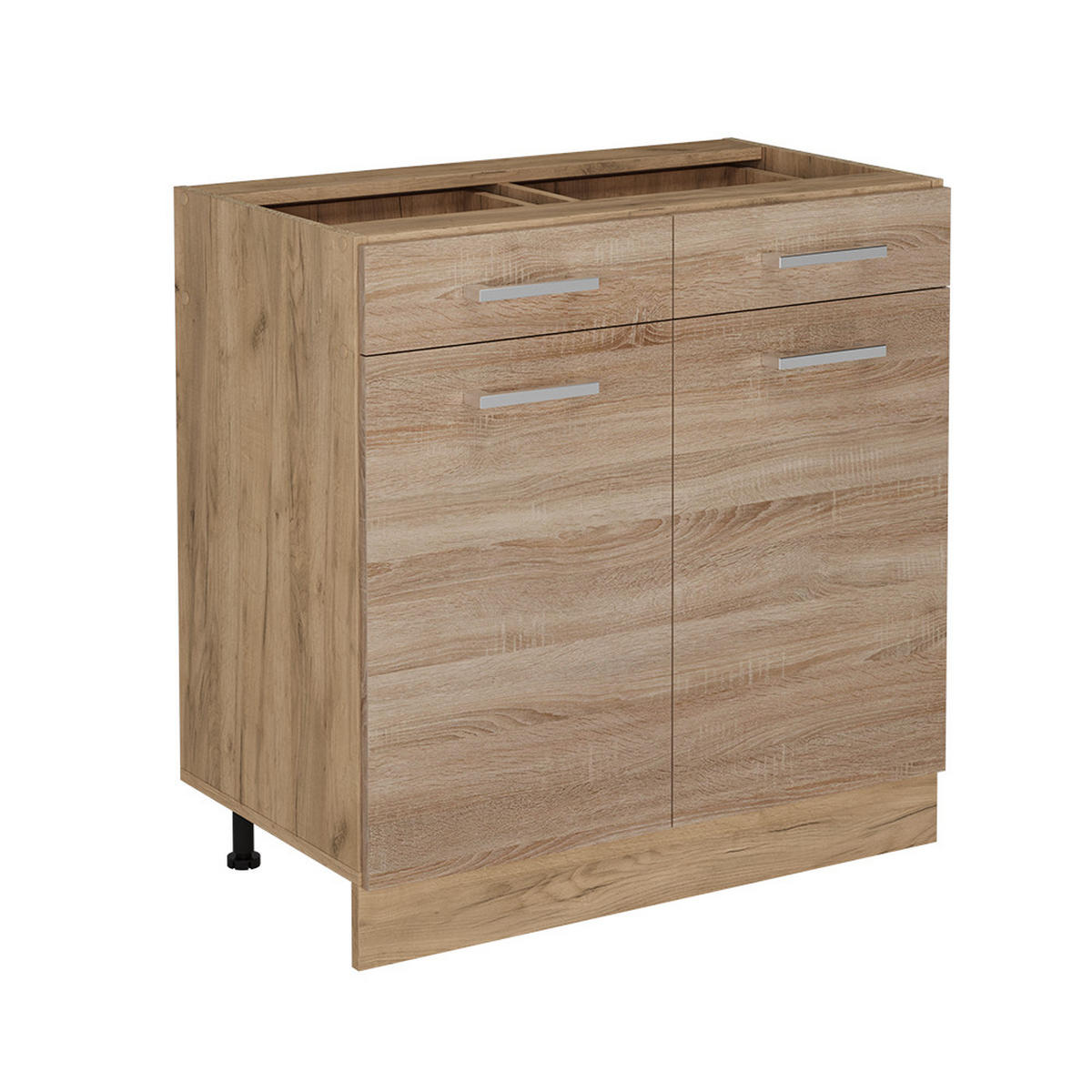 KÜCHENUNTERSCHRANK R-Line Sonoma 80 cm ohne Arbeitsplatte - Honigeiche/Sonoma Eiche, Holzwerkstoff (80/81.6/46cm) - Vicco