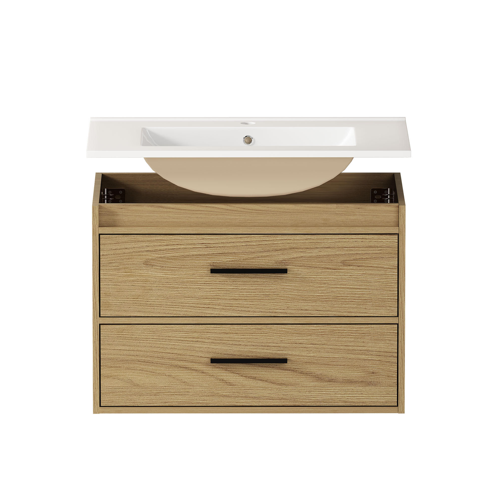 WASCHTISCH Helleichefarben 75 cm - Hellbraun, Holz (76/52/46cm) - PANGIVO