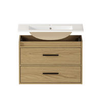 WASCHTISCH Helleichefarben 75 cm - Hellbraun, Holz (76/52/46cm) - PANGIVO