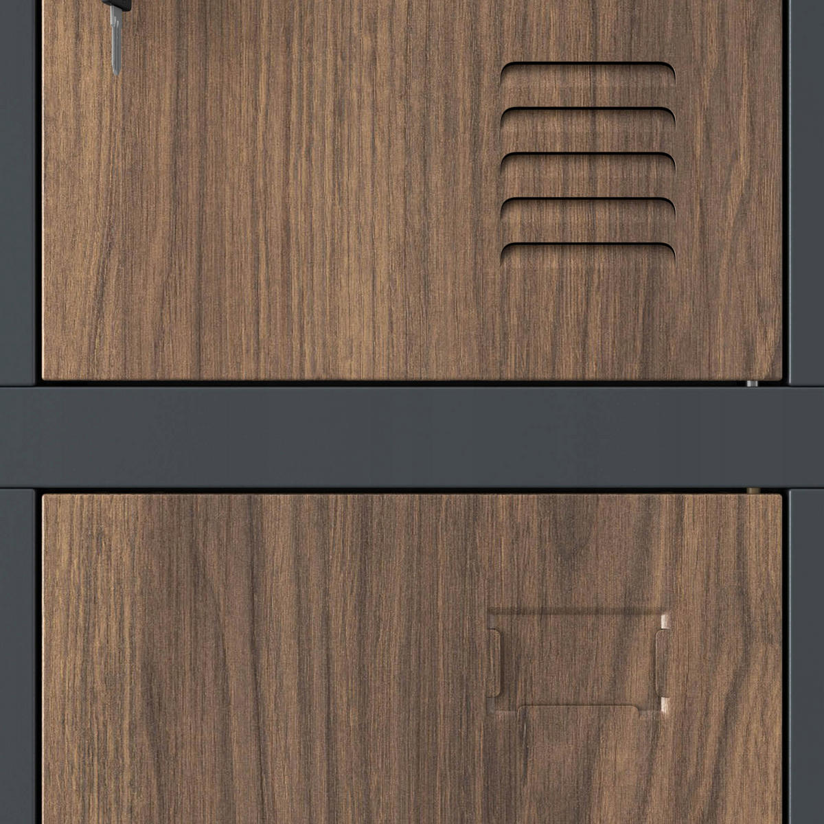 SCHLIESSFACHSCHRANK Marcin - Braun, Metall (90/185/40cm) - Jan Nowak