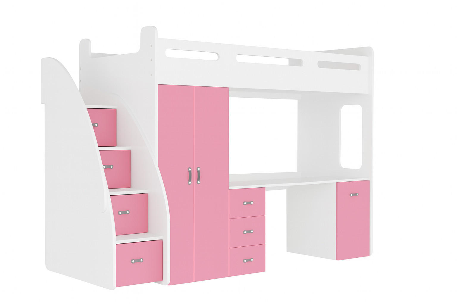 KINDERBETT Zuzia plus rosa - Rosa, Holzwerkstoff - roe furniture