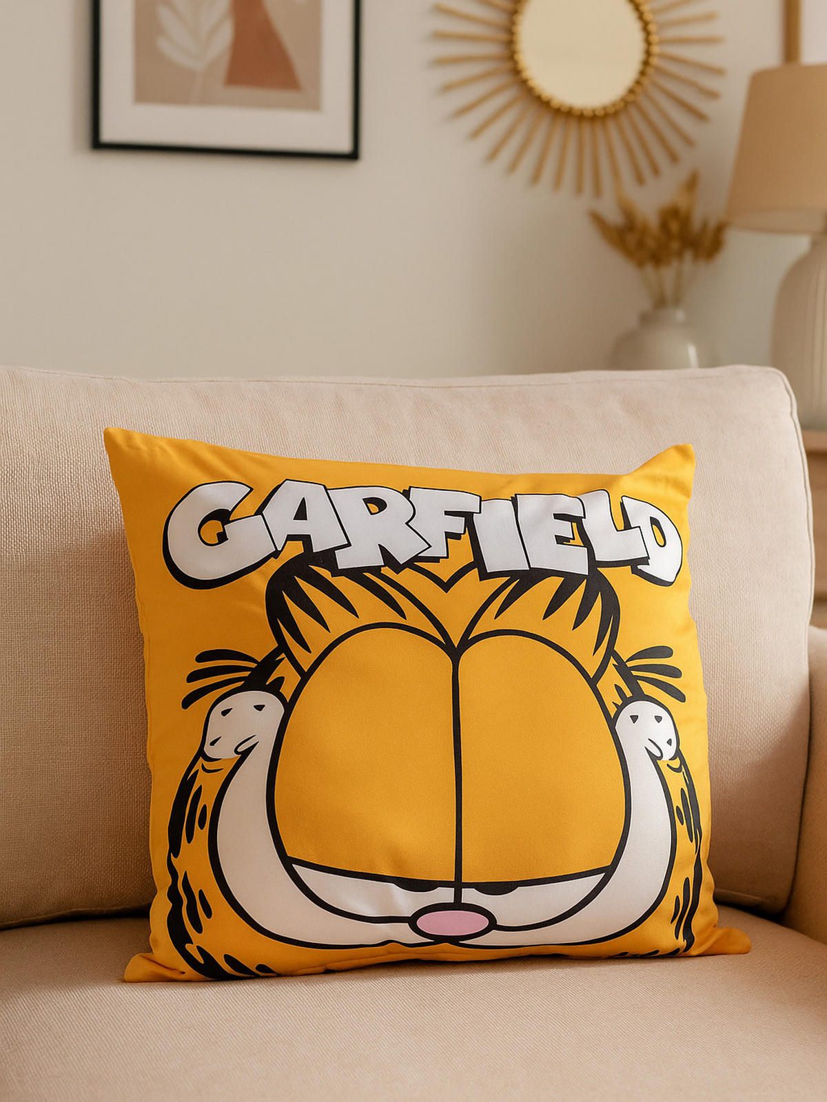 KINDERKISSEN Garfield Gelb 40 x 40 cm - Gelb, Textil (40/40cm) - United Labels
