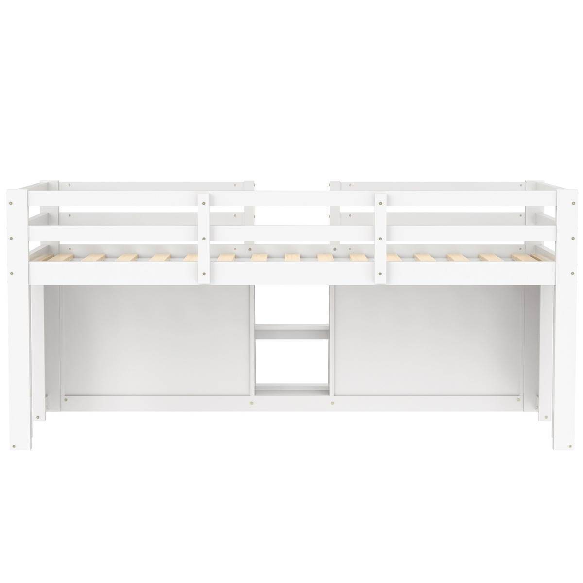 HOCHBETT 90/200 cm in Weiß mit LED, Regal und Leiter - Weiß, Holz/Holzwerkstoff (90/200cm) - WISHDOR
