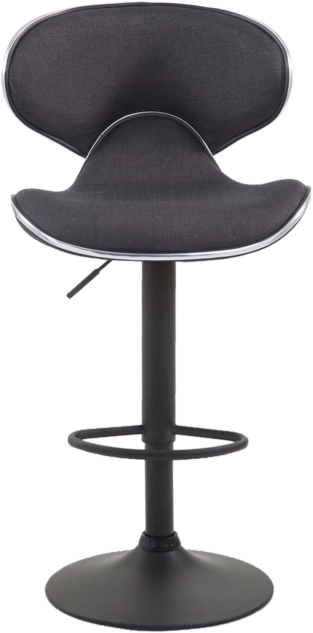 BARHOCKER Stoff dunkelgrau - Dunkelgrau/Schwarz, Textil/Metall (46/88/49cm) - CLP