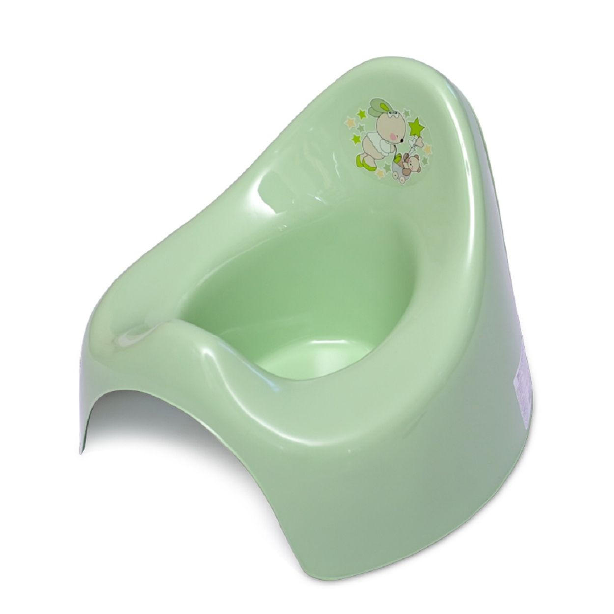 TÖPFCHEN 1013007 dunkelgrün Spritzschutz, unbedenklicher Kunststoff, Dekormotiv, ab 9 Monate - Grün, Kunststoff (30/29cm) - Lorelli