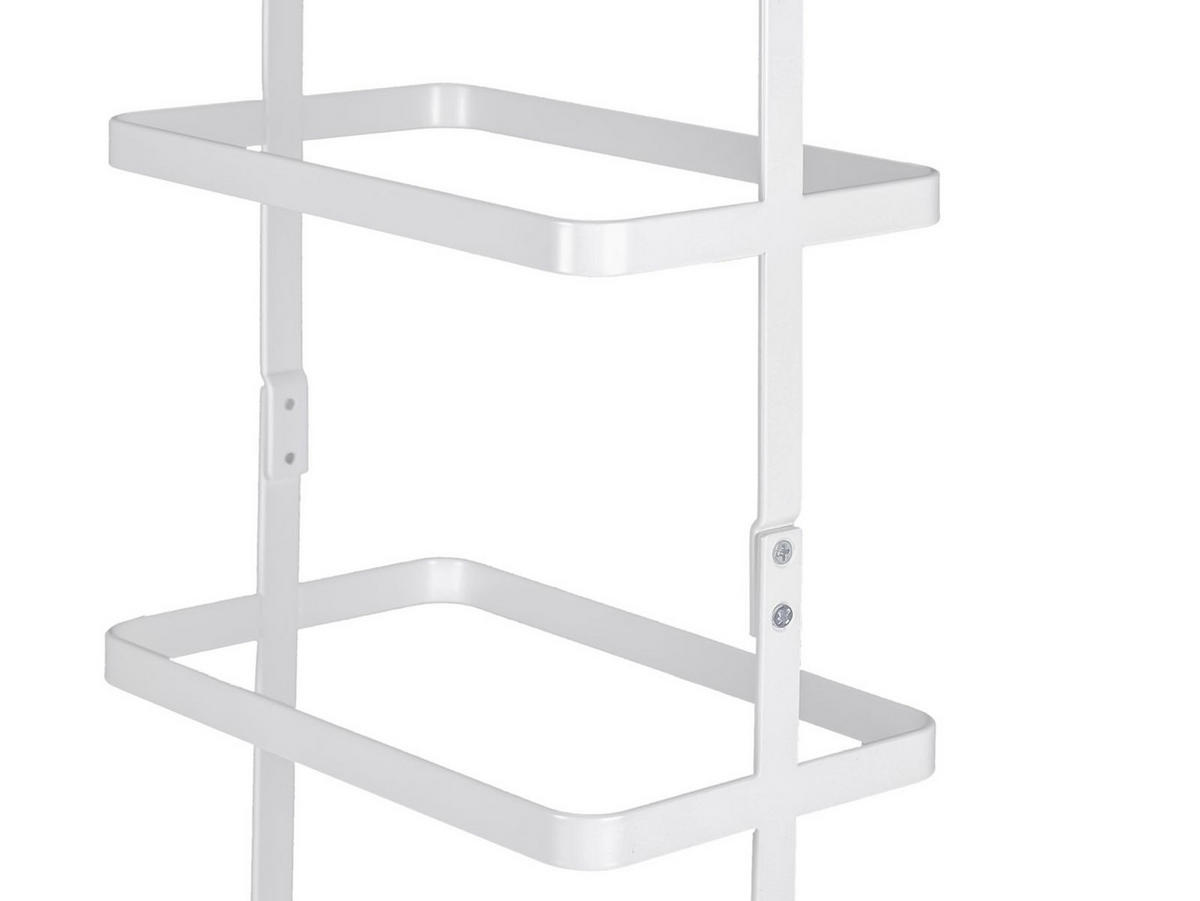 SCHUHREGAL Tower weiß tragbar für 5 Paar Schuhe 22/77/14 cm - Weiß, Metall (22/77/22cm) - Yamazaki