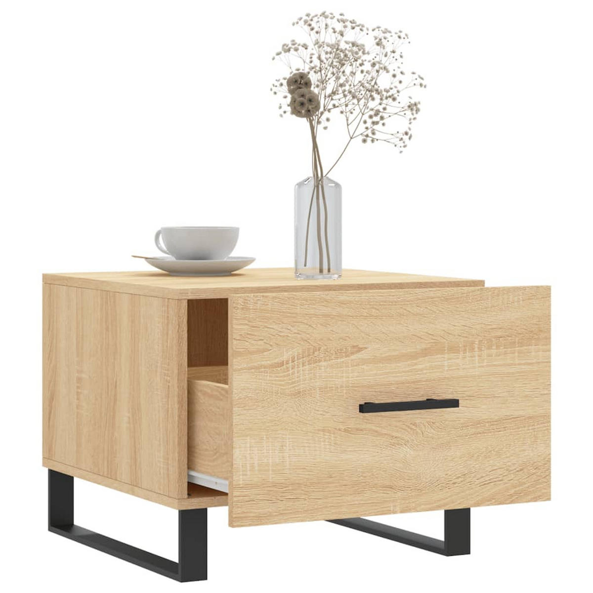 COUCHTISCHE 2 Stk. Sonoma-Eiche 50x50x40 cm Holzwerkstoff - Braun, Holzwerkstoff (50/50/40cm) - furnicato