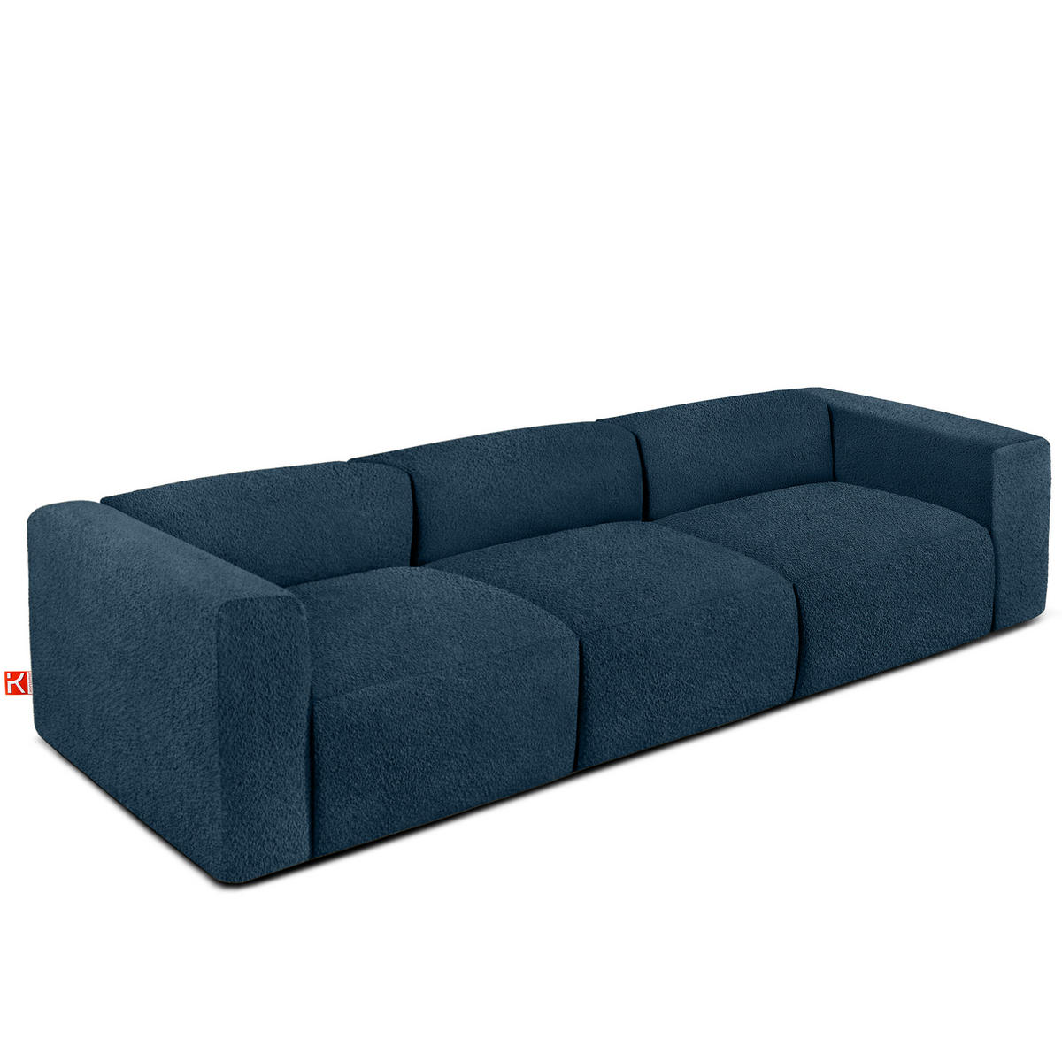 3-SITZER SOFA BUFFO, Marineblau - Dunkelblau, Holz/Holzwerkstoff (290/73/96cm) - KONSIMO®