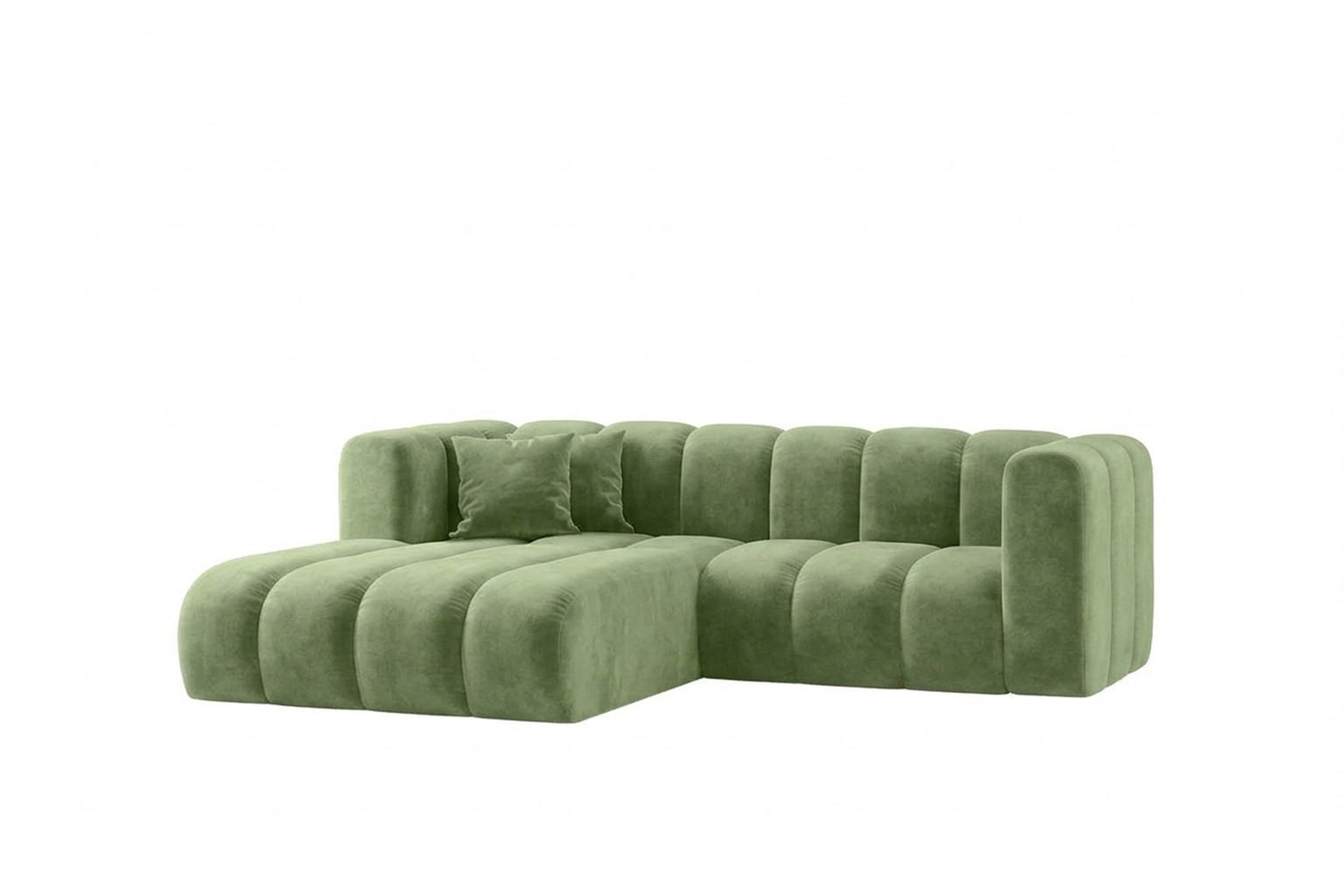 Kaiser Möbel Ecksofa Olivgrün 227x179 cm