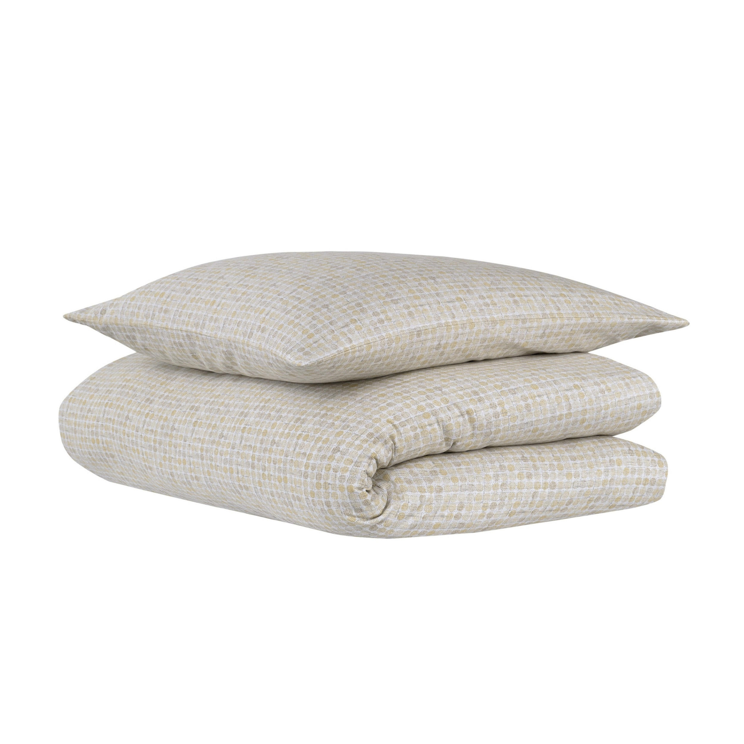 BETTWÄSCHESET Punto - Baumwollsatin - 2-teilig - 135x200cm - Beige - Beige, Textil (135/200cm) - Uncover by Schiesser