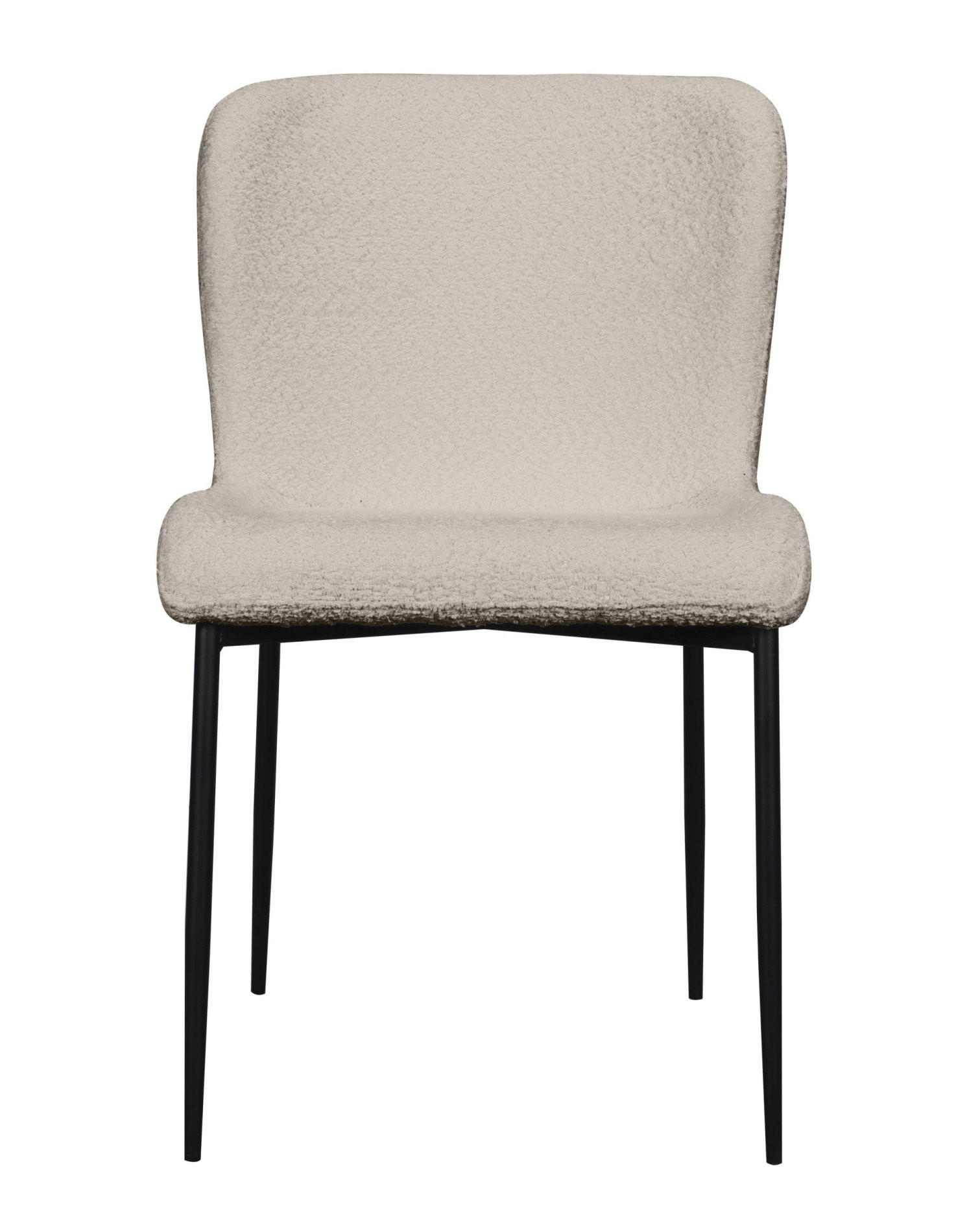 POLSTERSTUHL Neul Hellgra / Schwarz mit Bouclé-Bezug - Hellgrau/Schwarz, Textil/Metall (50/81/54.5cm) - Selsey